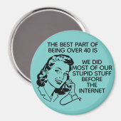 Retro Funny Plus de 40 Magnet (Recto/Verso)