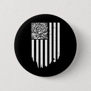 Retro Funny QR Trump Dans Code Ronde Button 5,7 Cm
