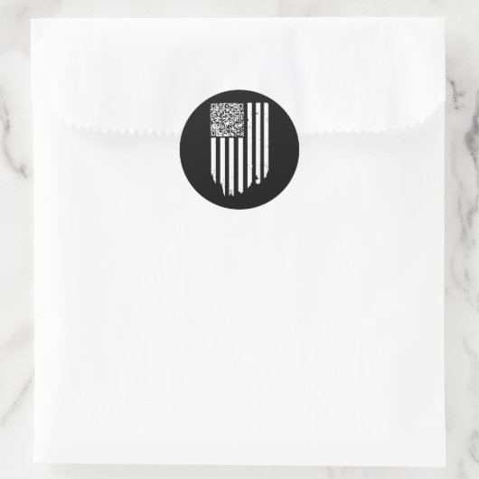 Retro Funny QR Trump Dans Code Ronde Sticker (Tas)