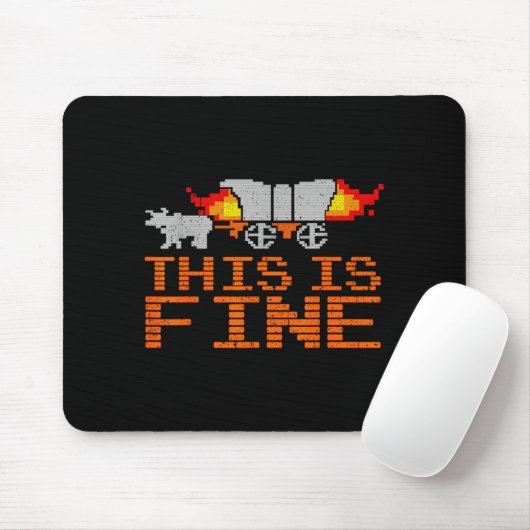 Retro Funny Quote This Is Fine Sarcasm Gift Muismat (Met muis)