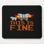 Retro Funny Quote This Is Fine Sarcasm Gift Muismat (Voorkant)