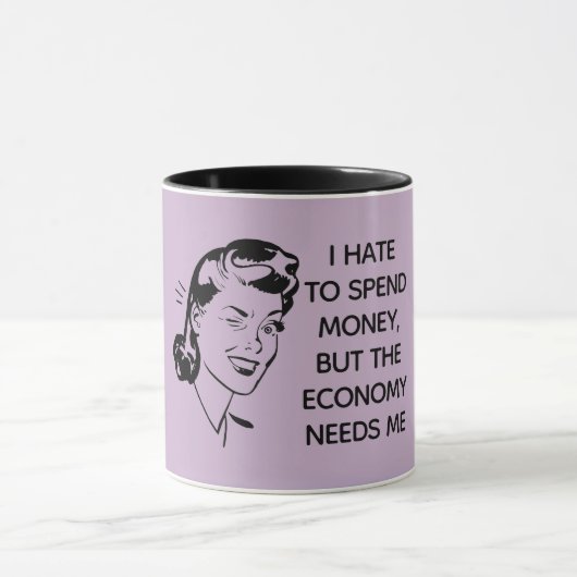 Retro Funny Shopping Mug (Centre)