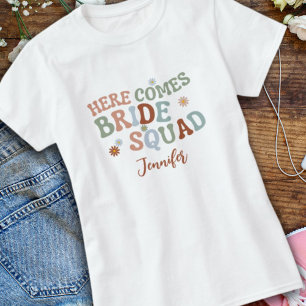 Retro Funny Simple Bridesmaid Bachelorette Weddens T-shirt