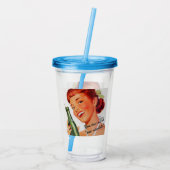 Retro Funny Soda Ad Joke Acryl Drinkbeker (Achterkant)