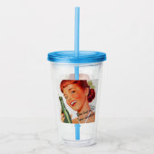 Retro Funny Soda Ad Joke Acryl Drinkbeker (Voorkant)