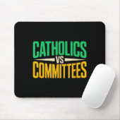 Retro Funny Trendy Sarcastic Saying Catholics Vs C Muismat (Met muis)