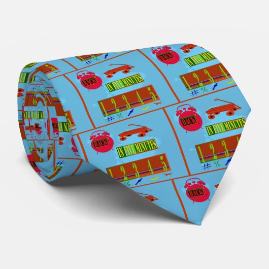 Retro Funny Wekker terug IN 5 minuten Stropdas