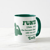 Retro Funtie Definition Personalized Auntie Mok (Voorkant rechts)