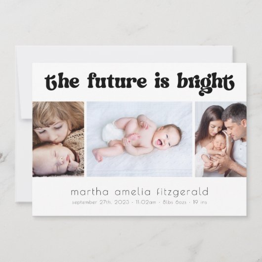 Retro Future est un bel Faire-part de naissance (Devant)