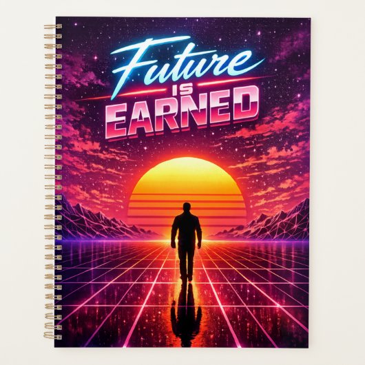 Retro Future Motivation Poster Planner (Voorkant)