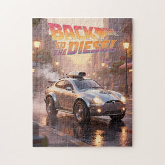 Retro Future Stadscruiser bij Schemering Puzzel