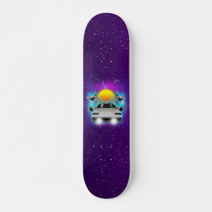 Retro Futurism Flying Car Spaceship Synveve Skateboard