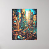 Retro Futurisme Art Canvas (Voorkant)