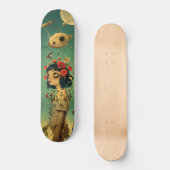 Retro-futurist fantasy wall art skateboard (Recto)