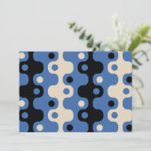 Retro Futuristic Abstract Patroon Kaart (Staand voorkant)