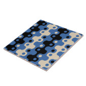 Retro Futuristic Abstract Patroon Tegeltje (Zijkant)