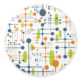 Retro Futuristic Keramische Knop