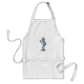 Retro Futuristic Robot Character Waving Standaard Schort (Voorkant)