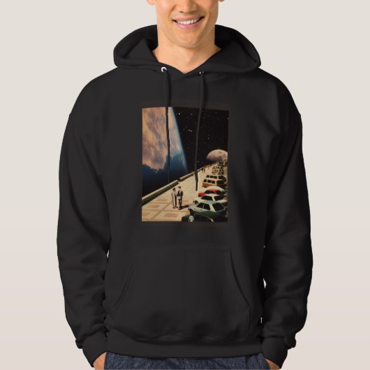 Retro Futuristic Space Promenade Hoodie (Voorkant)
