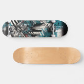 Retro-Futuristic Tech Street Art Skateboard 1 (Horizontaal)