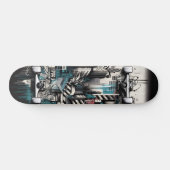 Retro-Futuristic Tech Street Art Skateboard 2 (Horizontaal)