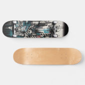 Retro-Futuristic Tech Street Art Skateboard 2 (Horizontaal)