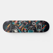 Retro-Futuristic Tech Street Art Skateboard 21 (Horizontaal)