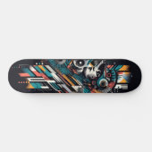 Retro-Futuristic Tech Street Art Skateboard 22 (Horz)