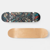 Retro-Futuristic Tech Street Art Skateboard 32 (Horizontaal)