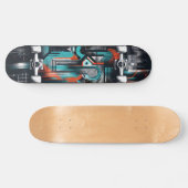 Retro-Futuristic Tech Street Art Skateboard 36 (Horizontaal)