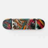 Retro-Futuristic Tech Street Art Skateboard 40 (Horizontaal)