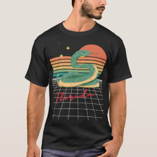 Retro Futuristische 80er Florida Zonsondergang Sla T-shirt
