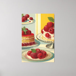 Retro futuristische cake Stretched Canvas Print