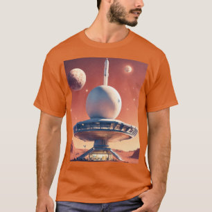 Retro-futuristische maanbasis T - shirts - tijdloz