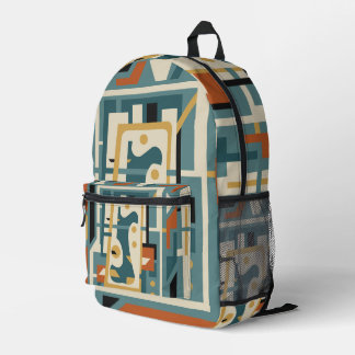 Retro Futuristische Mid-Century Modern Bedrukte Rugzak