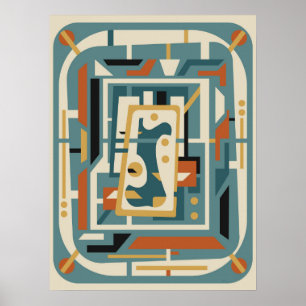 Retro Futuristische Mid-Century Modern  Poster