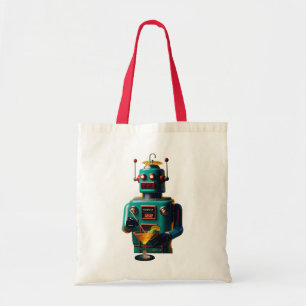 Retro Futuristische Robot ROBIA 12J2 Mixologist Tote Bag