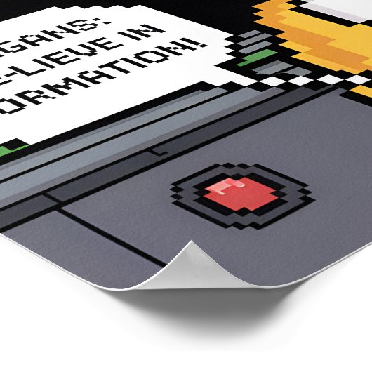 Retro Galaga Galagans Poster (Coin)