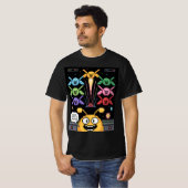Retro Galaga Galagans T-Shirt - Bee-lieve in Forma (Devant entier)