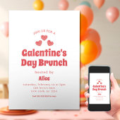 Retro Galentine's Day Brunch Valentijnsdag Kaart
