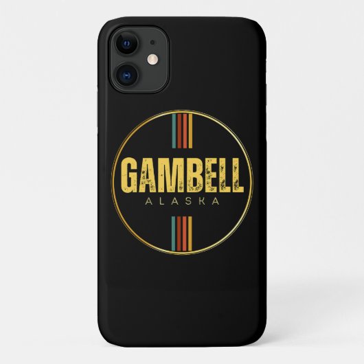 Retro  Gambell City Alaska State 70s Groovy Case-Mate iPhone Case (Achterkant)