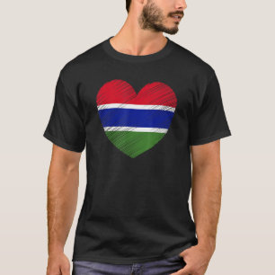 Retro Gambia Gambiaanse Vlag Trots Steun Gambiaan T-shirt