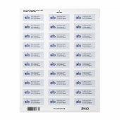 Retro Game Controller Retourneren Blauwe Adresetik Etiket (Full Sheet)