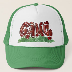 Retro Game Day Football Truckerhoed - Groen en Wit Trucker Pet
