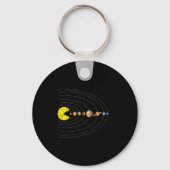 Retro Game Eating Planets Space Galaxy Gaming Boys Sleutelhanger (Voorkant)