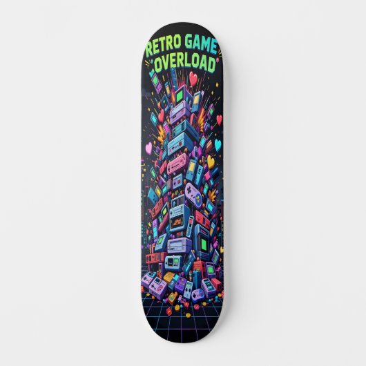 Retro Game Overload Edition 1 Skateboard (Voorkant)