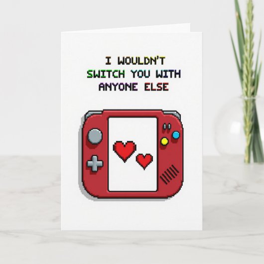 Retro Game Romance Kaart (Voorkant)