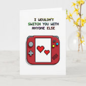 Retro Game Romance Kaart (Gele Bloem)