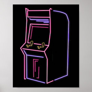 Retro game Videogame Machine Oud 80s 90s Poster
