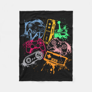 Retro gameconsole controllers 80's 90's Arc Fleece Deken